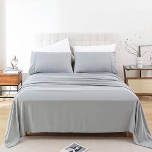 lot 2457 image: Twin Sheet Set - Luxury Soft Comfy Bed Sheets, Breathable Cooling Hotel Bedding for Women, Men, Teens, Extra Deep Pocket, Easy-Fit, Oeko-Tex, Wrinkle Free 3 Piece - Grey - Retail $13