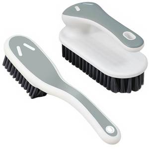 lot 2476 image: Soft Bristle Scrub Cleaning Brush Stain Remover Brush Fabric Cleaning Brush Laundry Brush Small Scrub Brush Cleaner Household Cleaning Brushes for Carpet, Clothes, Bathroom,Sneaker-2 Pack (Gray) - Retail $10
