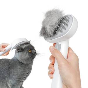 lot 2492 image: Aumuca Cat Brush for Shedding, Cat Brushes for Indoor Cats, Cat Brush for Long or Short Haired Cats, Cat Hair Brush Cat Grooming Deshedding Brush for Dog Kitten Horse Massage Removes Loose Fur, White - Retail $16