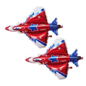 lot 2494 image: CHIL 2 PCS Airplane Foil Balloons for Kids Themed Party Children Birthday Party Baby Shower Decorations - Retail $7