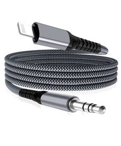 lot 2496 image: Basesailor Lightning to 3.5mm Aux Cord 6FT,Apple MFI Certified 18 Inch Headphone Jack Adapter,Auxiliary Audio Cable for iPhone 11 12 13 14 Mini Pro Max,7 8 Plus SE 3 2022,XR XS,X,Car Stereo,Speaker - Retail $21