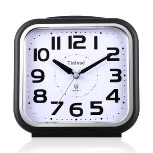 lot 6227 image: A5.5 Large Analog Alarm Clock Silent Non Ticking, Gentle Wake, Beep Sounds, Increasing Volume, Battery Operated Snooze and Manual Light, Easy Set, Black (Best for Elder) - Retail $18