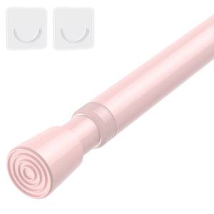 lot 6243 image: AIZESI Spring Tension Rods Adjustable Tension Curtain Rod Small Tension Rod No Drilling Expandable Spring Loaded Curtain Tension Rod(Pink,26 to 39-1Pcs) - Retail $13