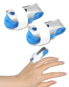 lot 6258 image: TAROYQASUL Pinky Finger Splint Kids, 2PCS Trigger Finger Splint for thumb Arthritis Broken Fingers Knuckle Immobilizationm, Finger Braces Joint Stabilizer - Retail $8