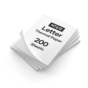 lot 6266 image: iDPRT US Letter 8.5X11 inch Thermal Paper 200 Sheets, Compatible with Model MT610 Portable Thermal Printer, Achieve Continuous File Printing, Thermal Paper for iDPRTHPRTPRT Printer - Retail $20