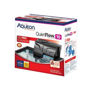 lot 6267 image: Aqueon QuietFlow 10 LED PRO Aquarium Fish Tank Power Filter For Up to 20 Gallon Aquariums - Retail $25