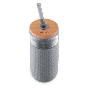 lot 6282 image: Devon 18oz Glass Tumbler with Straw - Retail $36