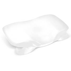 lot 6290 image: Satin Pillowcase for Zelimun Cervical Pillow Only, Ergonomic Case, Smooth & Soft Pillowcase for Sleeping, White Pillow Cover with Zipper - Retail $15