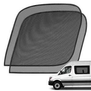 lot 6292 image: Federedevo Magnetic Window Bug Screen for Front Doors Window, Pair Compatible with 2007-2024 Mercedes-Benz Sprinter High Roof - Retail $26