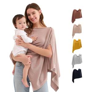 lot 6309 image: Momcozy Nursing Cover for Breastfeeding, Soft Privacy Poncho, Multi-Use Nursing Shawl, Portable Breast Feeding Covers for Women, Includes Laundry Bag (Brown) - Retail $50
