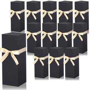 lot 6310 image: Qilery 12 Sets Gift Boxes with Ribbon for Sublimation Glass Tumbler Gift Boxes for 12oz, 20oz, 30oz Shipping Cup Exhibition Packaging(Black) - Retail $10