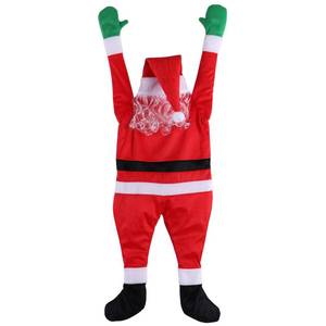 lot 6313 image: TOLOCO 4.92 FT Hanging Santa Claus, Christmas Decorations, Christmas Ornaments for Roof, Porch, Gutter, Balcony, Christmas Decor Outdoor and Indoor - Retail $16