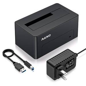 lot 6324 image: MAIWO SAS to USB 3.0 Adapter, SAS SATA Hard Drive Enclosure Reader for 2.5 3.5 Inch HDD SSD, 24TB Capacity, External Hard Drive Docking Station with 12V2A Power, Tool Free - Retail $139