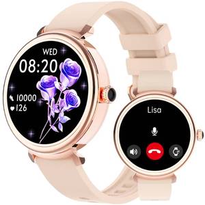 lot 6339 image: Smart Watches for Women, (AnswerMake Call) Smartwatch for iPhoneAndroid Phone, with Blood Oxygen, Heart Rate, Stress and Sleep Monitor, IP68 Waterproof 100 Sport Modes Activity Fitness Tracker - Retail $50