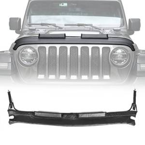 lot 6340 image: Front Hood Bra Cover Protector for 2018-2024 Jeep Wrangler JL JLU & 2020-2024 Jeep Gladiator JT - Retail $40