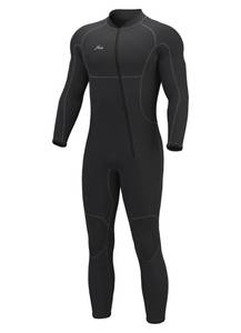 lot 6348 image: Hevto Men Wetsuits 32mm Neoprene Front Zip Full Wet Suit Keep Warm for Surfing Swimming SUP Snorkeling Diving (M2-Black, M) - Retail $69