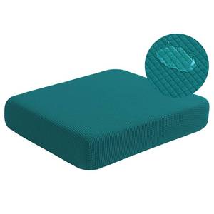 lot 6357 image: NC HOME Water Resistant Couch Cushion Covers Stretch Sofa Seat Slipcover for Pets, Thick RV Dinette Cushion Covers Sofa Protector, Washable (Small, Dark Teal) - Retail $10