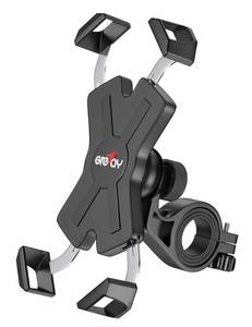 lot 6380 image: Grefay Bike Phone Mount Metal Motorcycle Handlebar Phone Holder Scooter Phone Clamp for 4.0-7.0 Inch Smartphone with 360° Rotation - Retail $27
