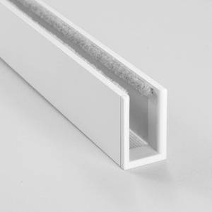 lot 6381 image: ZSTARR Aluminium Alloy Light Blockers U-Channel Blackout Light Blockers Side Tracks for Window Shades and Blinds Side Tracks for Blackout Shades Light Blocking Strips for Bedroom (Sample 5.9 1pcs) - Retail $7