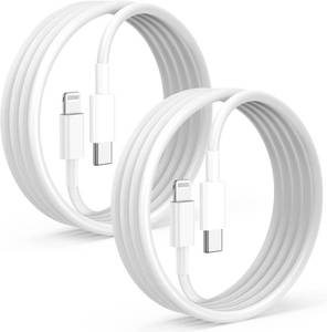 lot 6393 image: A2Pack for iPhone141312 Fast Charger Cable 6ft Apple MFi Certified, USB Type C to Lightning Cable 6 Foot Apple iPhone Charging Cord for iPhone14 13 12 Pro XR XS Plus - Retail $10