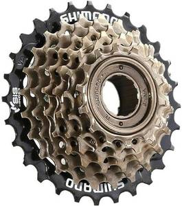 lot 6397 image: Shimano TourneyTY MF-TZ500 7-Speed Multiple Freewheel, 14-28 Tooth - Retail $19