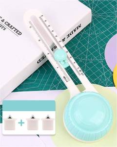 lot 6403 image: Oythiem Circle Cutter Tool for Paper Crafts - Perfect Circle Maker with Ease - Rotary Cutter Round Cutting Knife with 3 Replaceable Blades for Scrapbooking, Card Making, Art and Diy Crafts (Green) - Retail $15