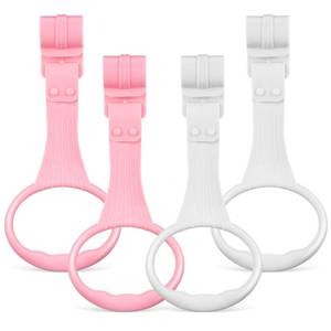 lot 6424 image: Toyvian Baby Pull up Rings 4 Pcs Pullups Handles for Baby Playpen - Infant Pull to Stand Toys Crib Walking Assistant Rings - Retail $9