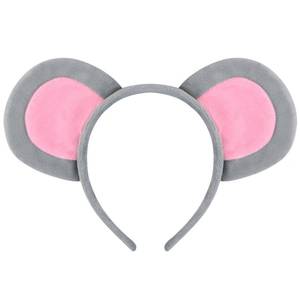 lot 6428 image: EVERMARKET Plush Mouse Ears Headband Horns Headband,Halloween Christmas Festival Theme Party Animal Cosplay Costume Headwear (Mouse) - Retail $7