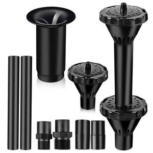 lot 6435 image: Hottche Fountain Nozzle kit plastic fountain water spray heads for small ponds in 3 Fountain Patterns Blossom, Mushroom and Two-Tier Patterns (size L) - Retail $16