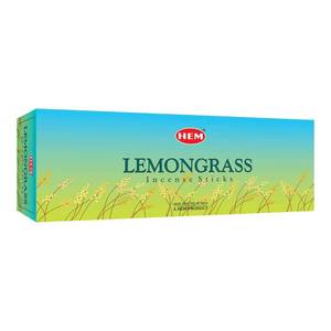 lot 6452 image: HEM Lemongrass Incense Sticks - Pack of 6 (20 Sticks Each) Scented Sticks for Relaxing & Meditation - Retail $6
