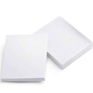 lot 9782 image: MESHA 8x5.5x1.25 20 Cotton Filled White Jewelry Gift Boxes, Kraft Cardboard Jewelry Boxes, JewelryBox for Small Business & Wearable Nails Enhancement - Retail $31