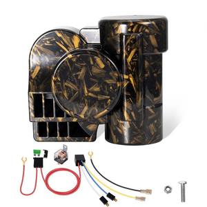 lot 9790 image: BANHAO Air Horn 12v For Car,Moto,Truck, Automotive 150dB Super Loud Train Horns For Pickup,Electric Snail Air Horns With Compressor - Retail $32