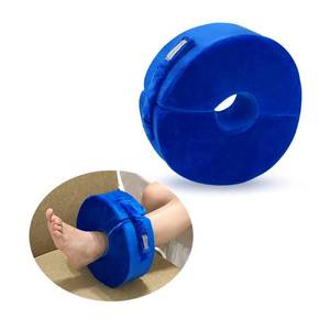 lot 9793 image: Foot Elevation Pillow Ankle Heel Cushion Wedge Foot Support Elevated Pillow Medical Ankle Foam for Sleeping Bed Sore Ulcer Foot Pressure Leg Rest Pillow After Surgery Recovery (Blue Large, 1 PCS) - Retail $30