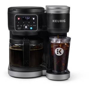 lot 9800 image: Missing Water Tank & Carafe Keurig K-Duo Hot & Iced Single Serve & Carafe Coffee Maker, MultiStream Technology, 72oz Reservoir (Gen 2) - Retail $150