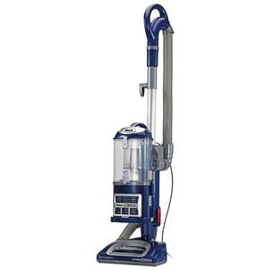 lot 9809 image: Used Like New Shark Upright Vacuum, Navigator Lift-Away Deluxe with Large Dust Cup Capacity, HEPA Filter, Swivel Steering, Upholstery Tool & Crevice Tool, Blue, NV360 - Retail $160