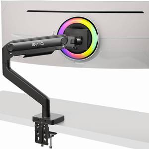 lot 9817 image: Premium Ultrawide Monitor Arm 49 - for Samsung Odyssey G9 Monitor Arm, Heavy Duty Monitor Arm, Curved Ultrawide Monitor Mount, Vesa Bracket Up to 49 Inch, Adjustable Height, Max VESA 100x100, Black - Retail $55