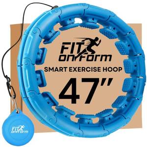 lot 9819 image: Infinity Weighted Hula Fitness Hoop for Adults Weight Loss - Smart Exercise Hola Circle Hoop for Women Abs Workout - 47 Inches - Retail $30