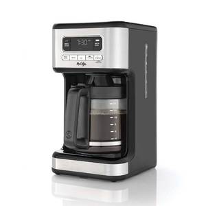 lot 9820 image: CrackedDamaged, Function Not Affected Mr. Coffee 14 Cup Programmable Coffee Maker Stainless Steel - Retail $80