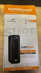 lot 10358 image: ARRIS SURFboard SBG10 DOCSIS 3.0 Cable Modem with Wi-Fi - Retail $89
