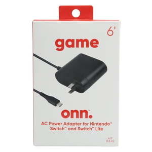 lot 10380 image: onn. AC Power Adapter for Nintendo Switch & Switch Lite Cable  6 ft. - Retail $19