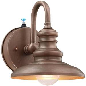 lot 11020 image: LONEDRUID Dusk to Dawn Sensor Outdoor Gooseneck Barn Light Fixtures Rustic Exterior Wall Sconce Lighting Waterproof Outside Porch Lantern Farmhouse Wall Mount Lamp for House Garage Patio - Retail $46