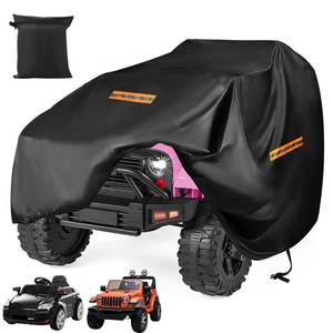 lot 11036 image: Kids Ride On Car Cover,Large Power Wheels Cover Waterproof,Heavy Duty 420D Universal Toy Car Cover for Power Wheels Jeep & Toddler Electric Vehicles,All Season Protection,with 3 Reflective Strips - Retail $21
