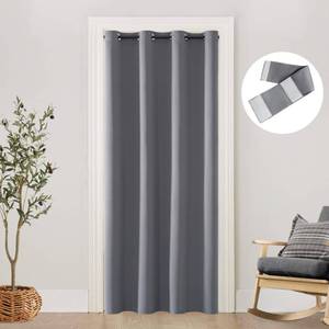 lot 12036 image: SHINELAND Door Curtain for Doorway or Closet Doors 52 x 80 Inch Length,Faux Accordion Door Temporary Privacy Room Divider Curtains Panel - Retail $29