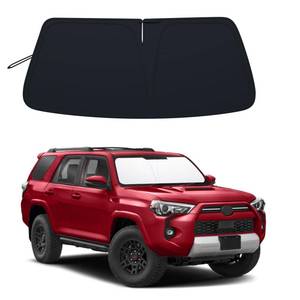 lot 12037 image: Custom Fit Windshield Sunshade Compatible with Toyota 4Runner 2010-2022 2023 2024 Accessories Blocks UV Rays Sun Visor Protector Folding Front Window Sun Shade Cover Keep Your Car Cooler - Retail $17