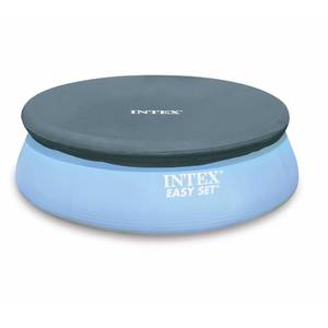 lot 12039 image: Intex Easy Set Pool Cover - 8 FT for Easy Set Inflatable Pools - 28020E Pool Cover - Includes Rope Tie, Drain Holes, Snug Fit to Protect Water from Bugs, Scum, and Evaporation - Retail $15