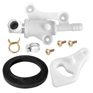 lot 12065 image: AUTOBABA 34100 RV Toilet Water Assembly Valves Kit with Hose Clamp Compatible with Thetford Aqua-Magic Style Lite & Style Lite Plus RV Camper Toilets Parts Toilet Water Valve Kit - Retail $20