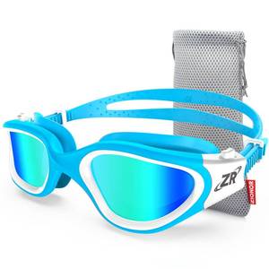 lot 12071 image: ZIONOR Swim Goggles, G1 Polarized Swimming Goggles UV Protection Anti-fog Adjustable Strap for Adult Men Women (Polarized Light Mirror Gold Lens) - Retail $28