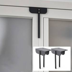 lot 12075 image: 2 Metal Bifold Door Locks Adjustable Double Door Lock Kit (Fits 0.6 - 2 Folding Door) Heavy-Duty Child & Pet Proof Safety Lock for Closet,Cabinet,Pantry, Rust-Resistant No Drill Installation, Black - Retail $20