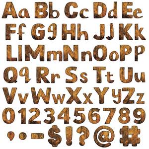 lot 12089 image: Ireer 216 Pcs Industrial Chic Bulletin Board Letters for Classroom 4 Letters Combo Pack Set Alphabet Numbers Symbols for Bulletin Board Cutouts for Classroom Playroom Bedroom Party Decorations - Retail $14