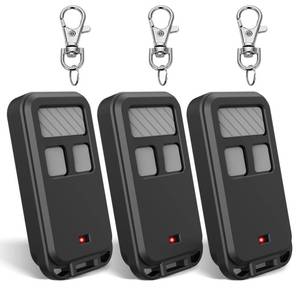 lot 12095 image: Oraneyun 890MAX Garage Door Opener Remote for LiftMasterChamberlainCraftsman, Universal Garage Door Opener Remote with Mini Key Chain for Purple Red Yellow Orange Green Learn Buttons, 3 Pack - Retail $26